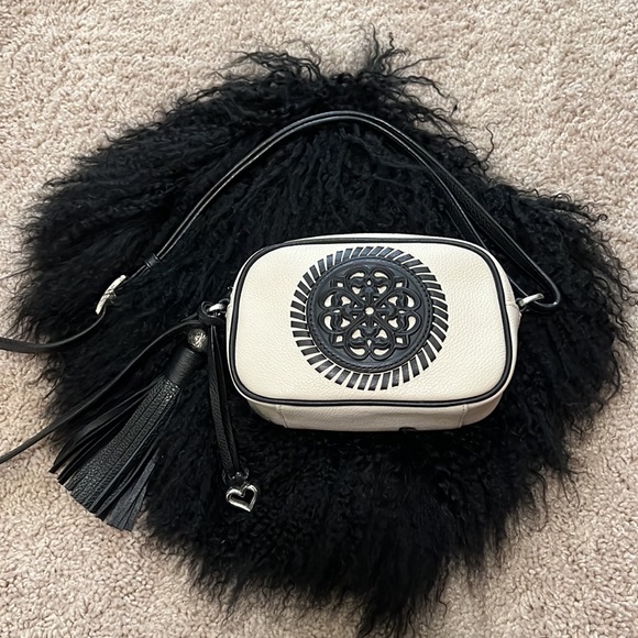 Brighton Handbags - Brighton White and Black Leather Crossbody